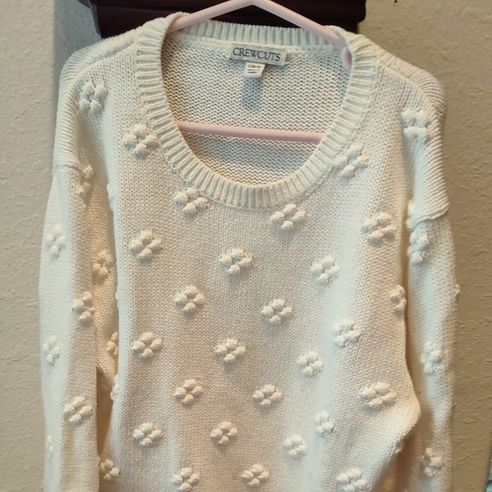 Girls J.Crew Off-White Sweater – Size 10 – Soft & Chic!